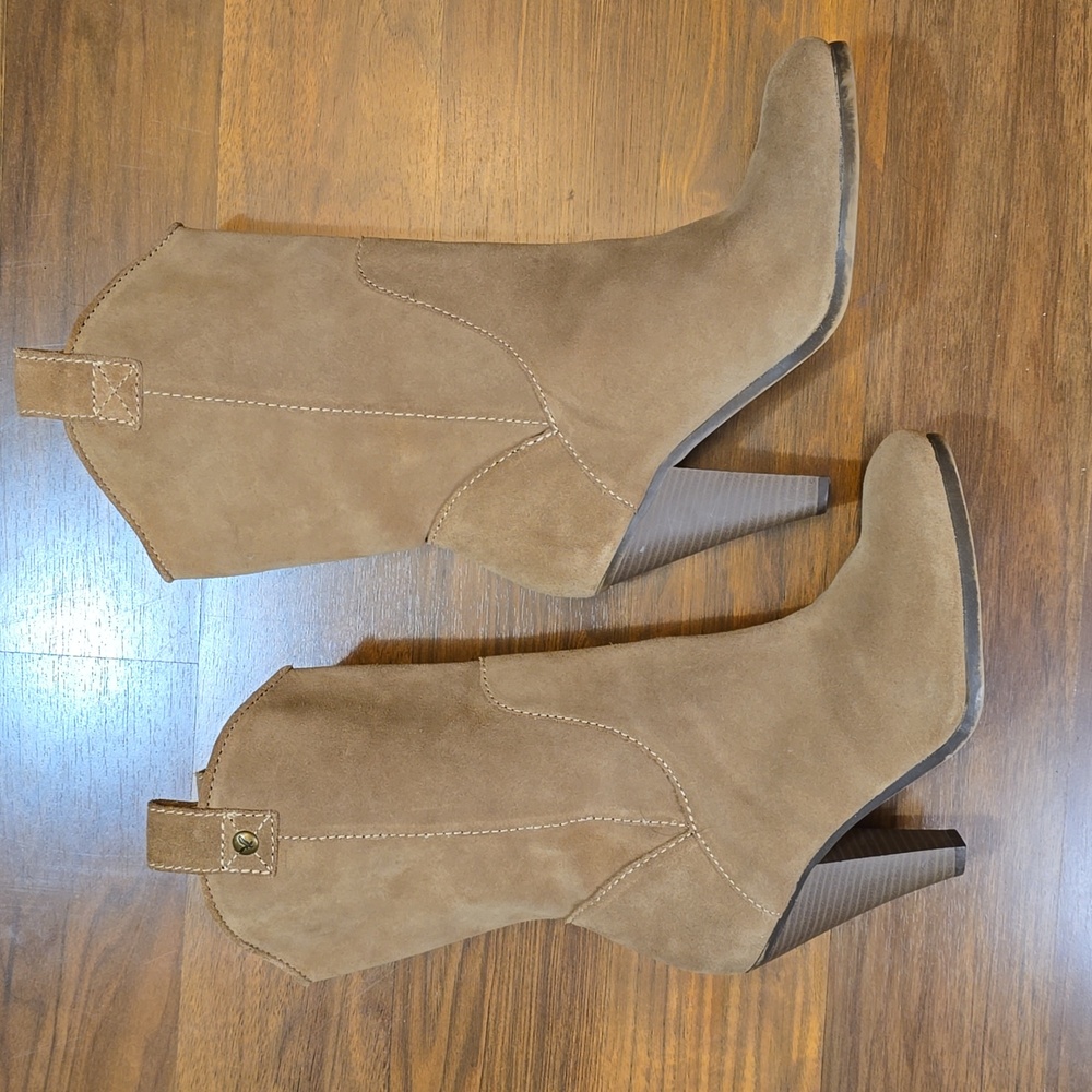 American Eagle Outfitters Heeled Suede Calf Boots View 2